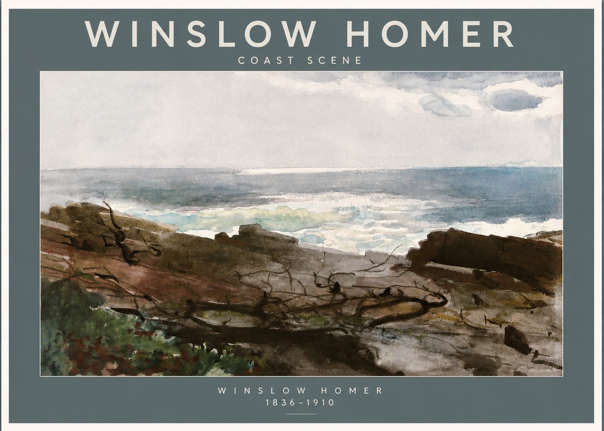 Winslow Homer Coast Scene No2 - Plakat