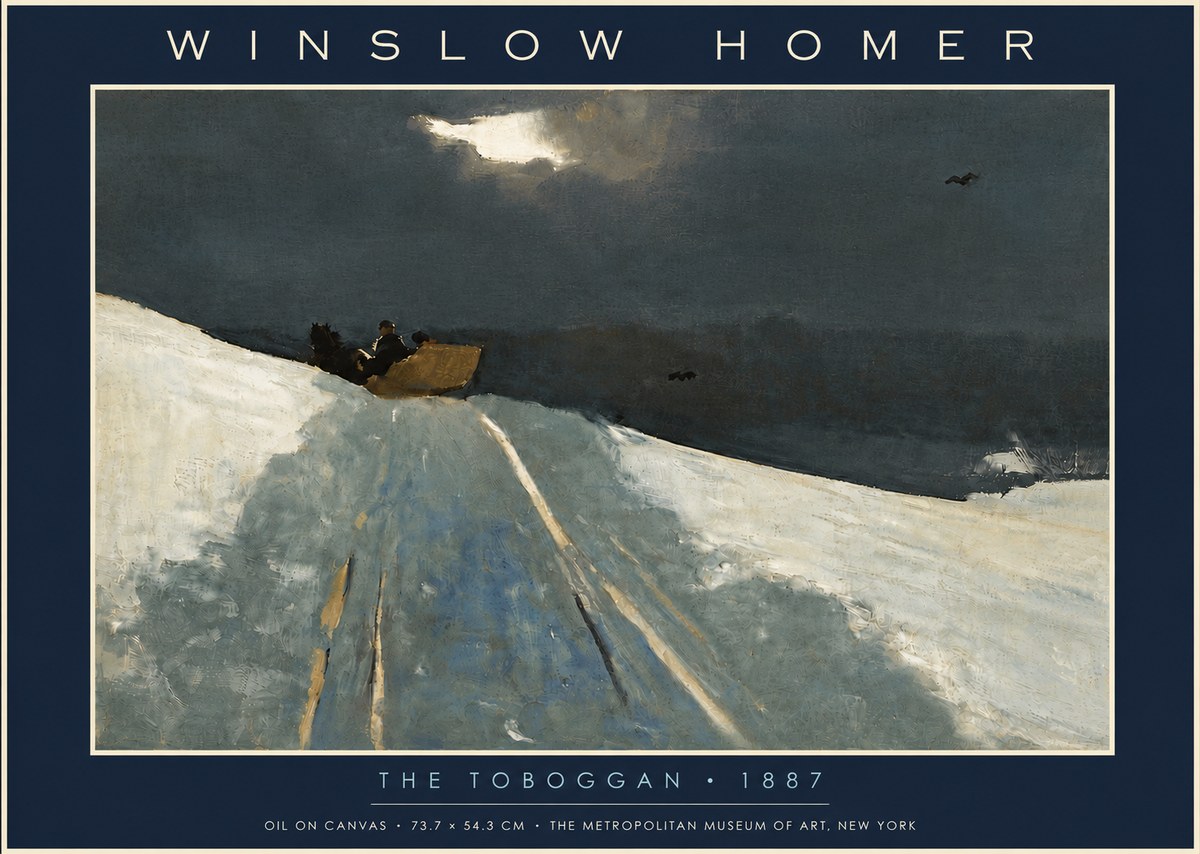 Winslow Homer The Toboggan No5 - Plakat
