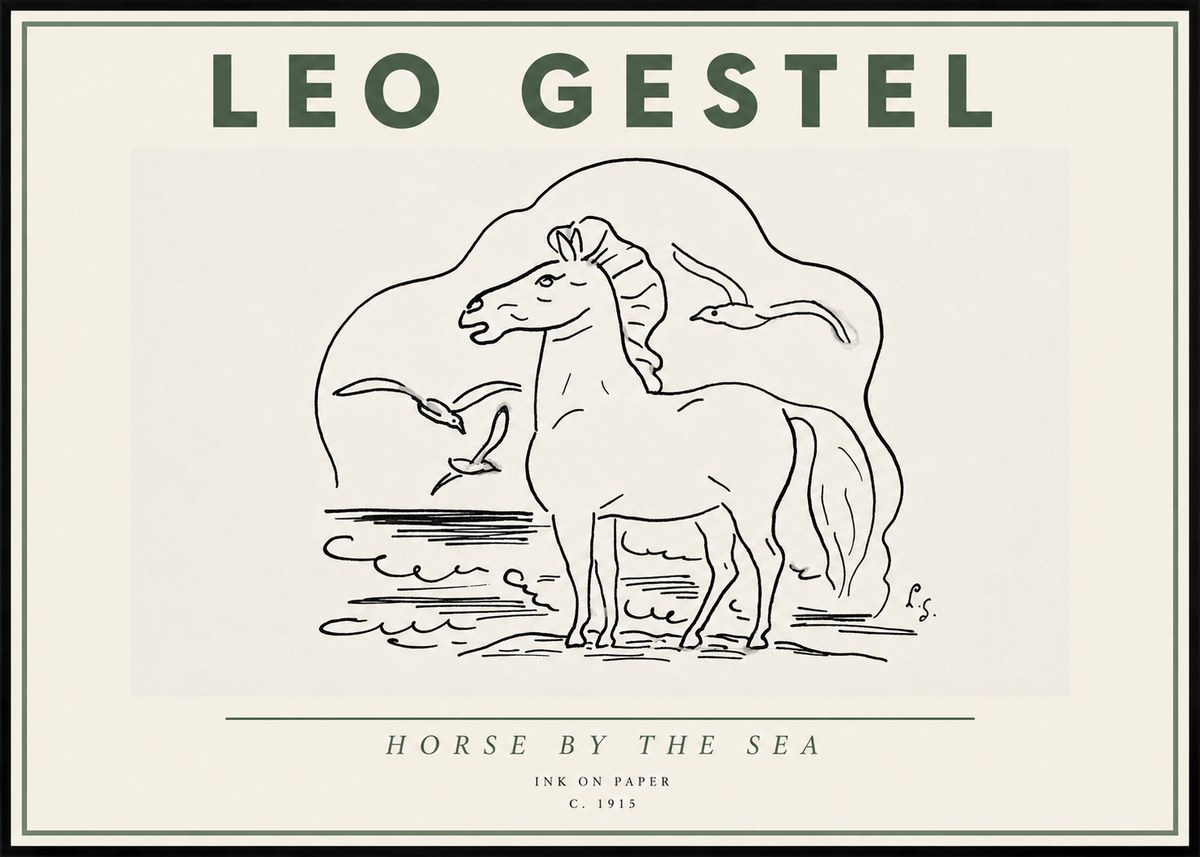 Leo Gestel Horse by the Sea No4 - Plakat