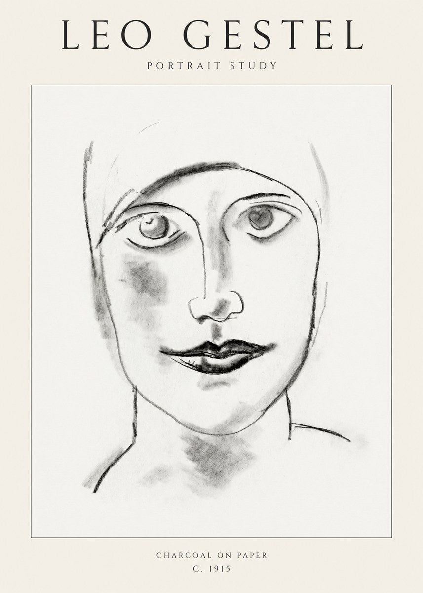 Leo Gestel Portrait Study I No1 - Plakat