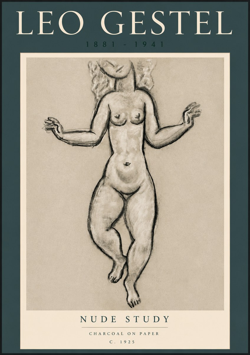 Leo Gestel Nude Study No4 - Plakat
