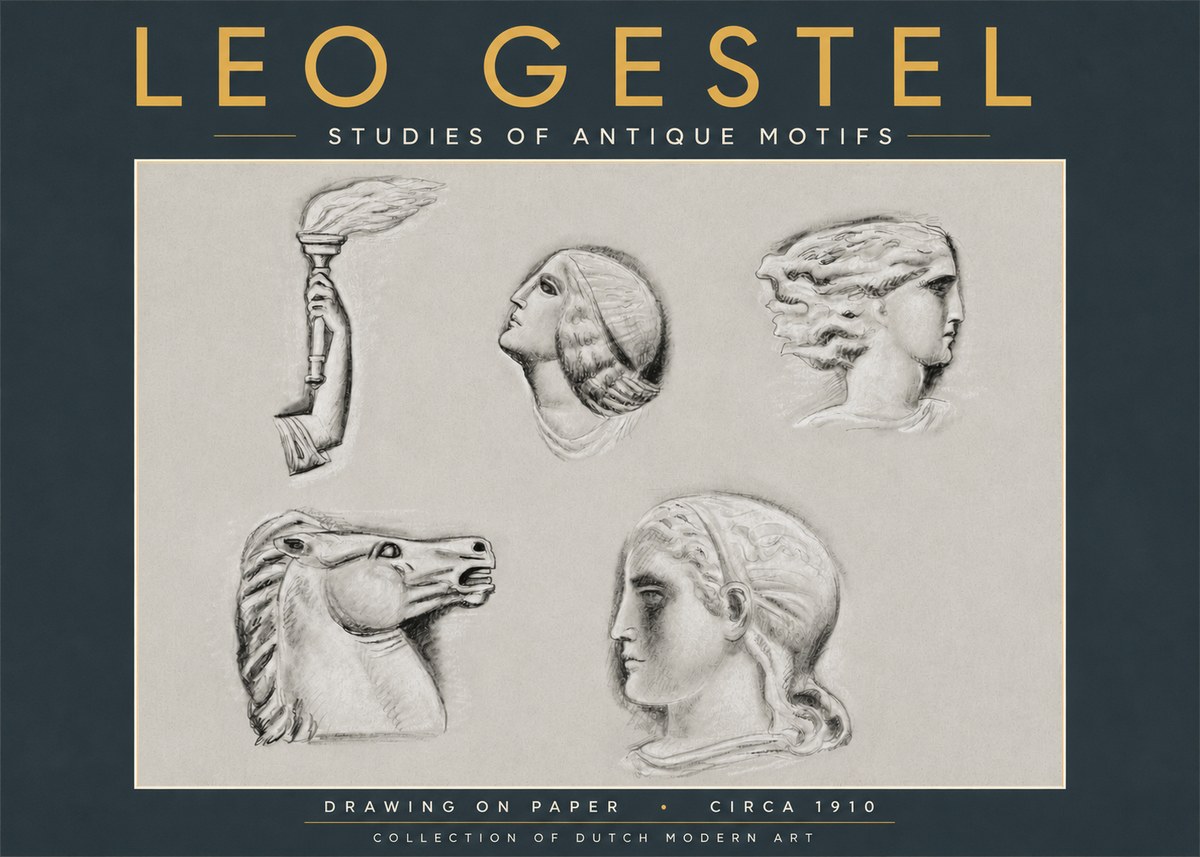 Leo Gestel Studies of Antique Motifs No5 - Plakat