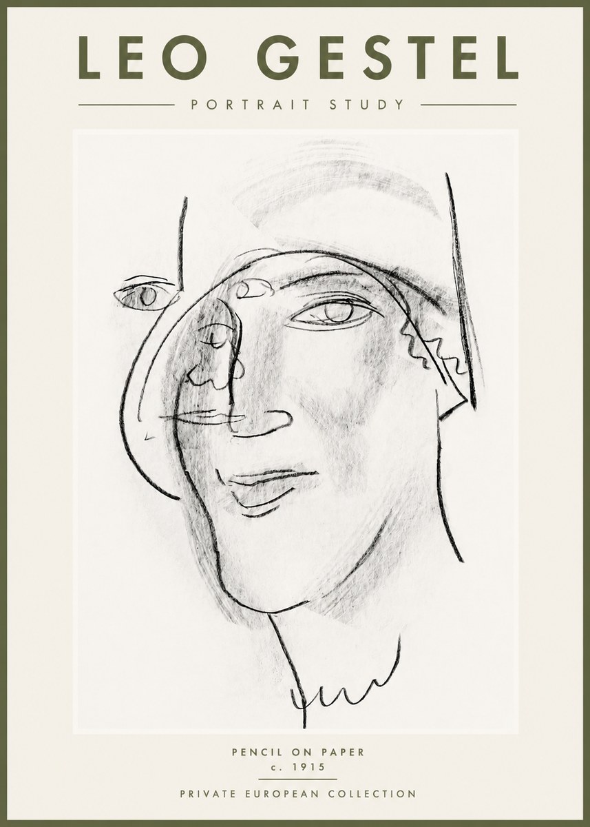 Leo Gestel Portrait Study II No3 - Plakat