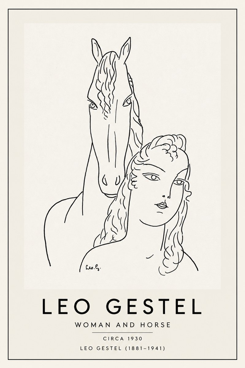 Leo Gestel Woman and Horse No3 - Plakat