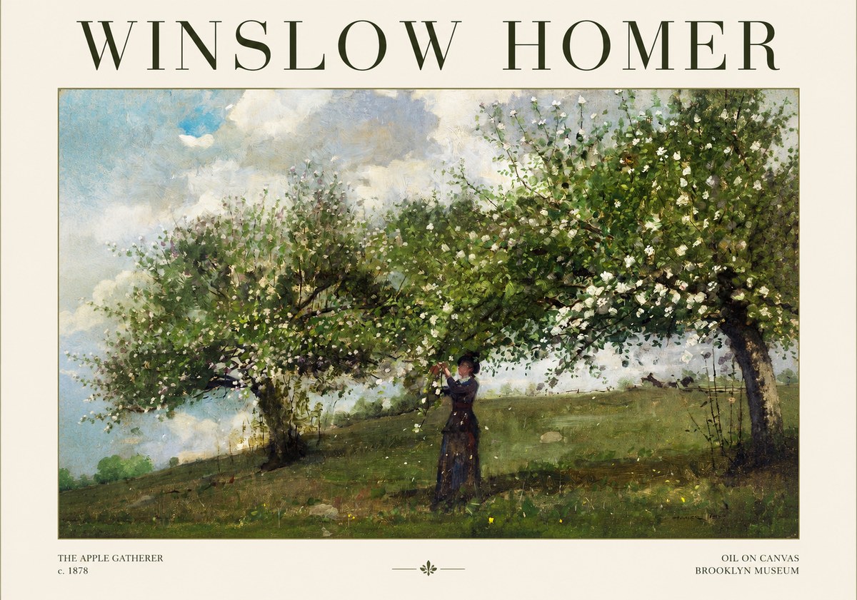 Winslow Homer The Apple Gatherer No1 - Plakat