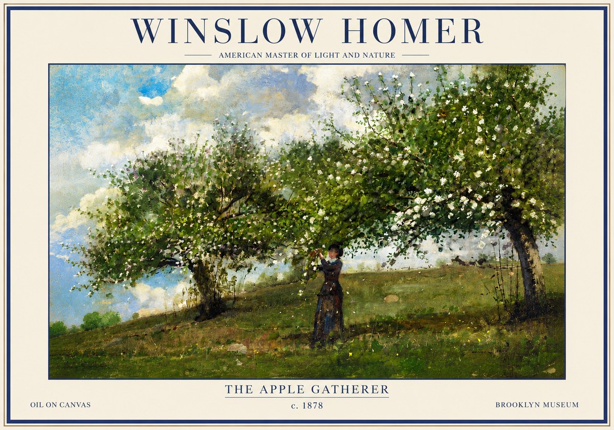 Winslow Homer The Apple Gatherer No3 - Plakat