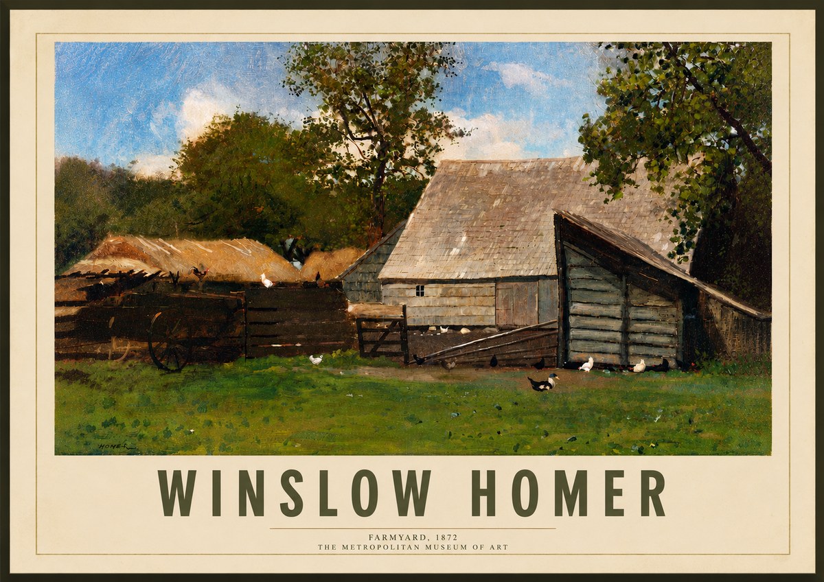 Winslow Homer Farmyard, 1872 No4 - Plakat