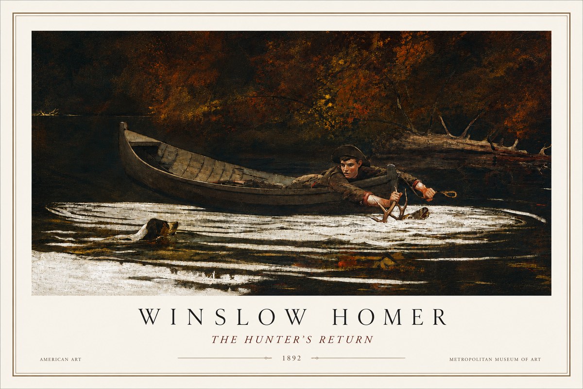 Winslow Homer The Hunter's Return No3 - Plakat