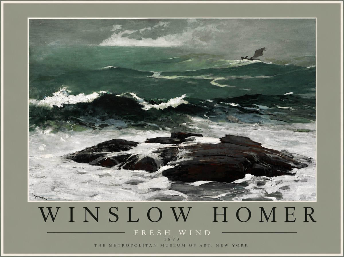 Winslow Homer Fresh Wind No6 - Plakat