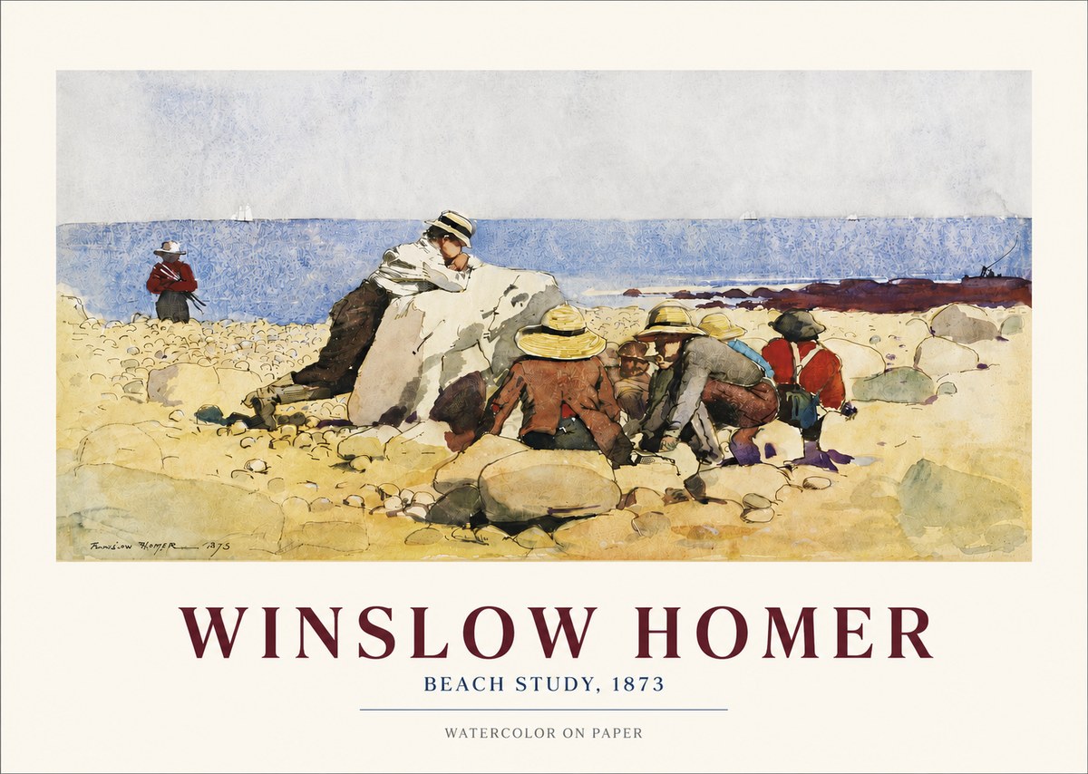 Winslow Homer Beach Study No3 - Plakat