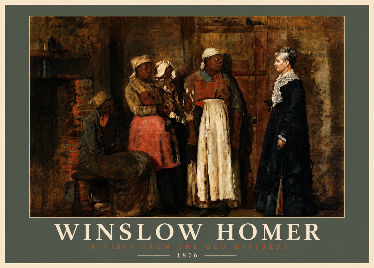 Winslow Homer A Visit from the Old Mistress No4 - Plakat