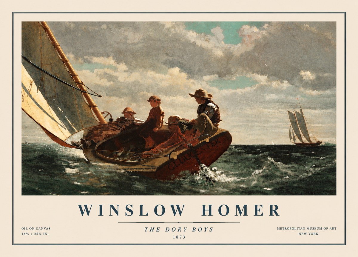 Winslow Homer The Dory Boys No5 - Plakat