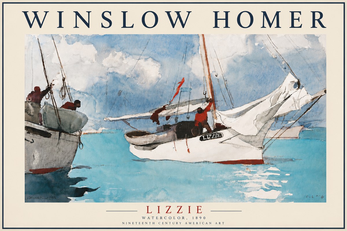 Winslow Homer Lizzie No6 - Plakat