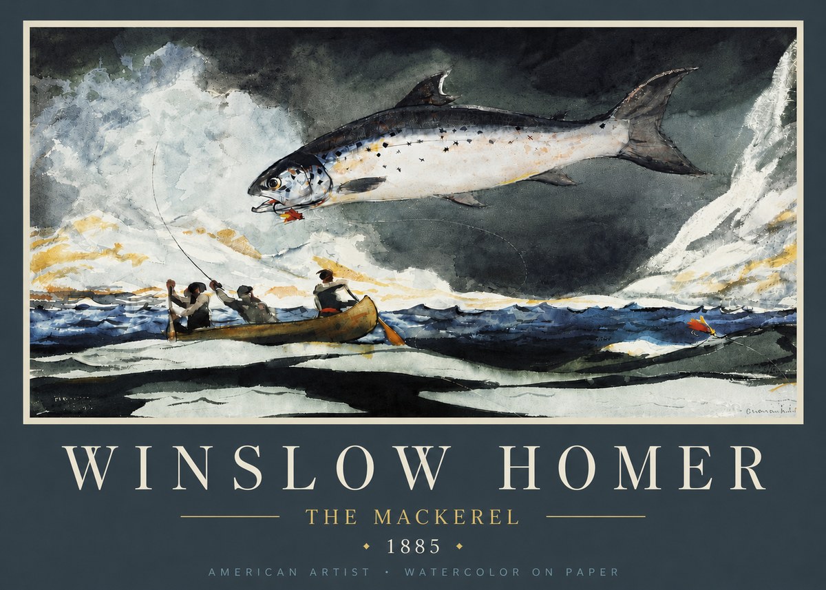 Winslow Homer The Mackerel No5 - Plakat