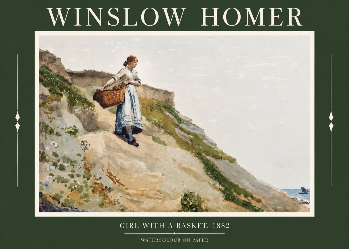 Winslow Homer A Coast Girl No4 - Plakat