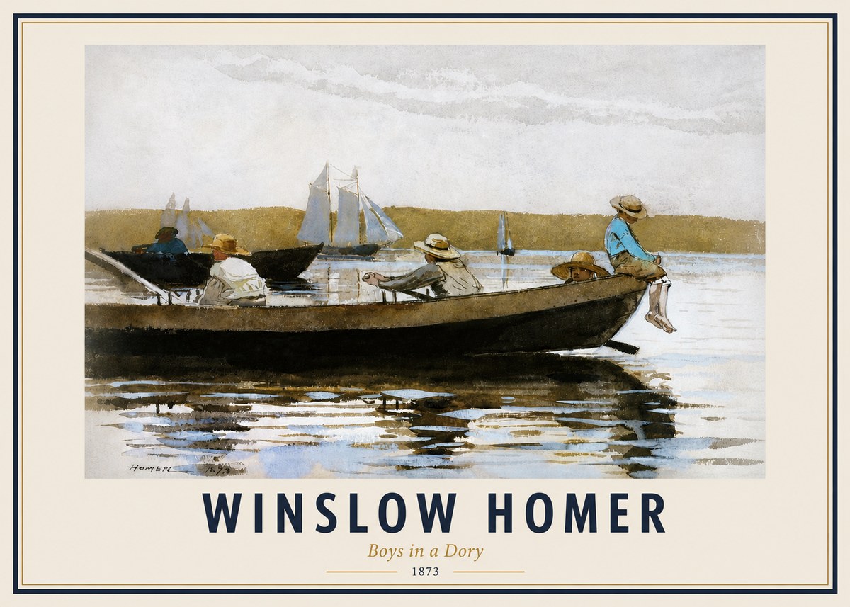 Winslow Homer Boys in a Dory II No4 - Plakat