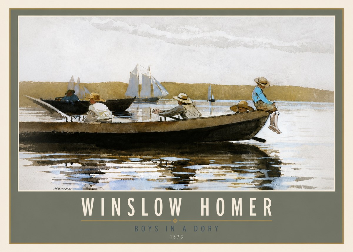 Winslow Homer Boys in a Dory II No5 - Plakat