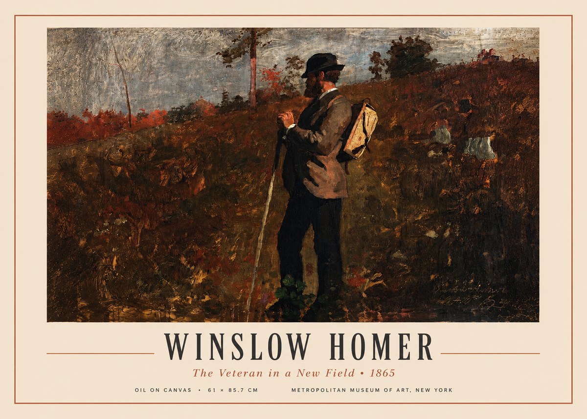 Winslow Homer The Veteran in a New Field No3 - Plakat