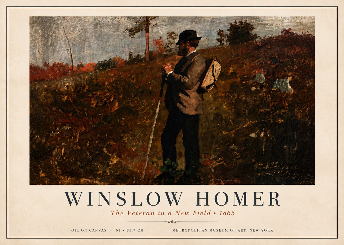 Winslow Homer The Veteran in a New Field No6 - Plakat