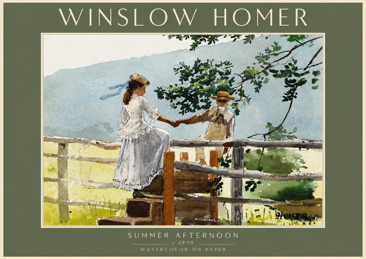 Winslow Homer Summer Afternoon No5 - Plakat