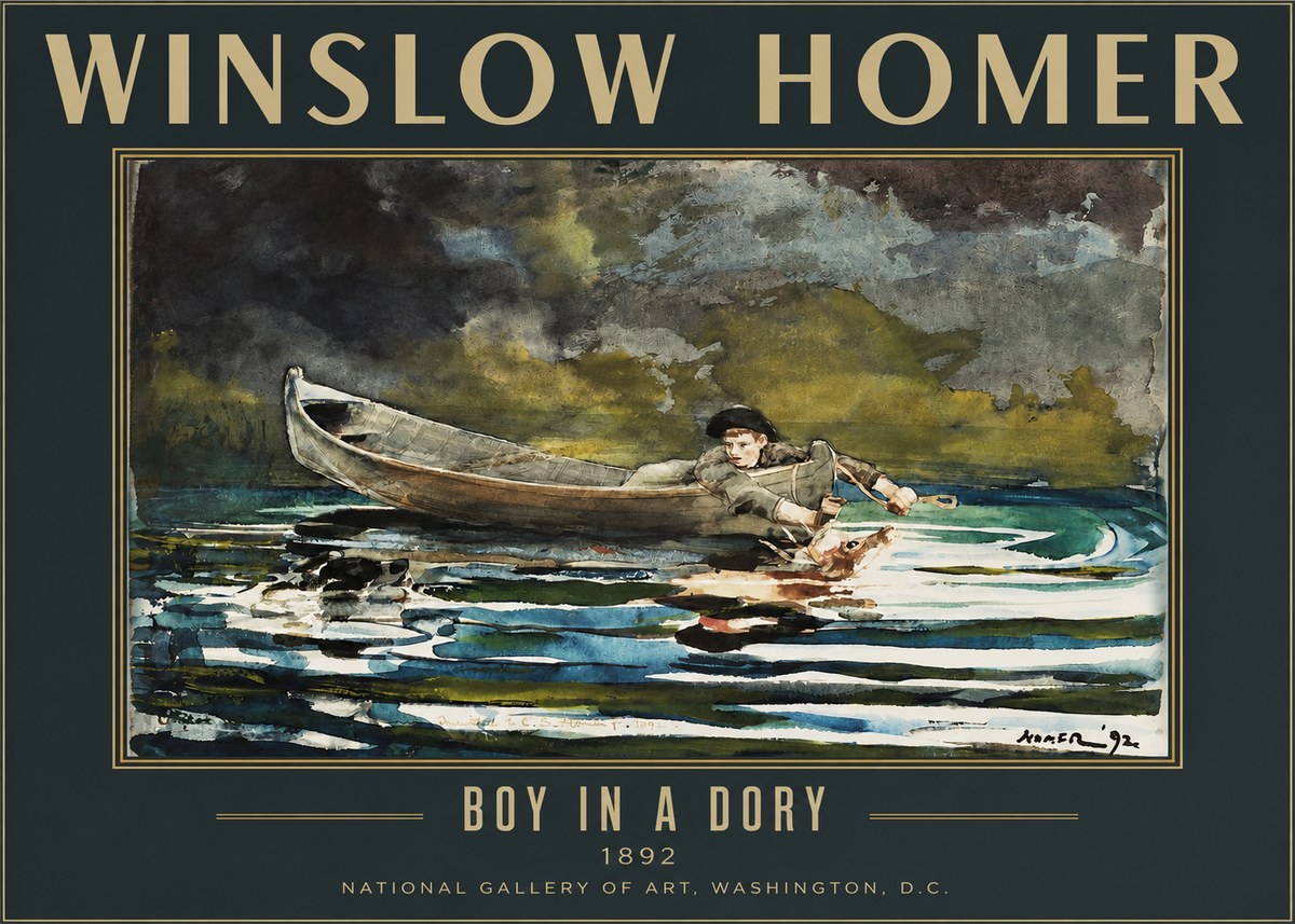 Winslow Homer Boy in a Dory No2 - Plakat