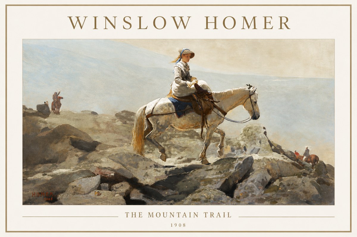Winslow Homer The Mountain Trail No1 - Plakat