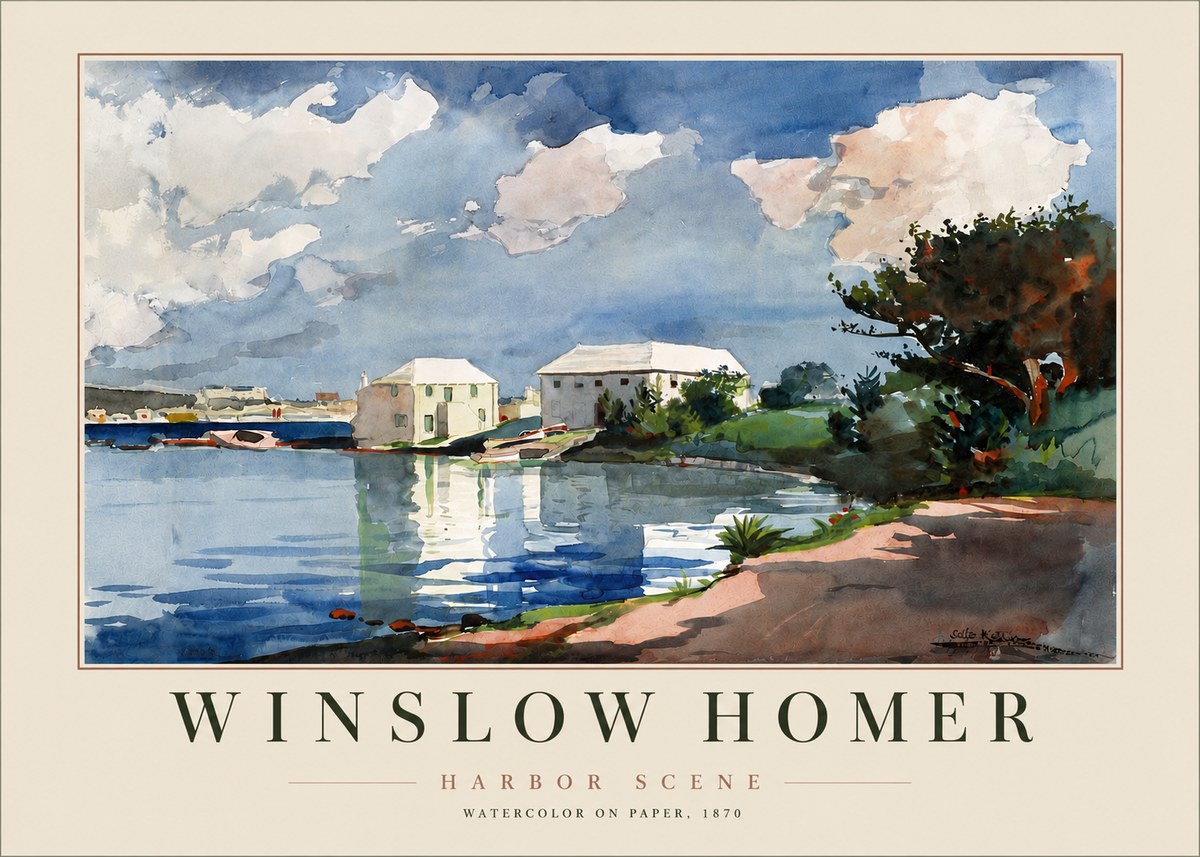 Winslow Homer Harbor Scene No3 - Plakat