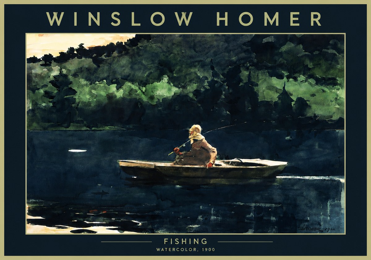 Winslow Homer Fishing No4 - Plakat