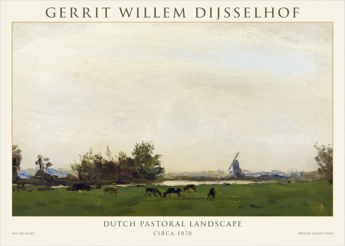 Gerrit Willem Dijsselhof Dutch Pastoral Landscape No1 - Plakat