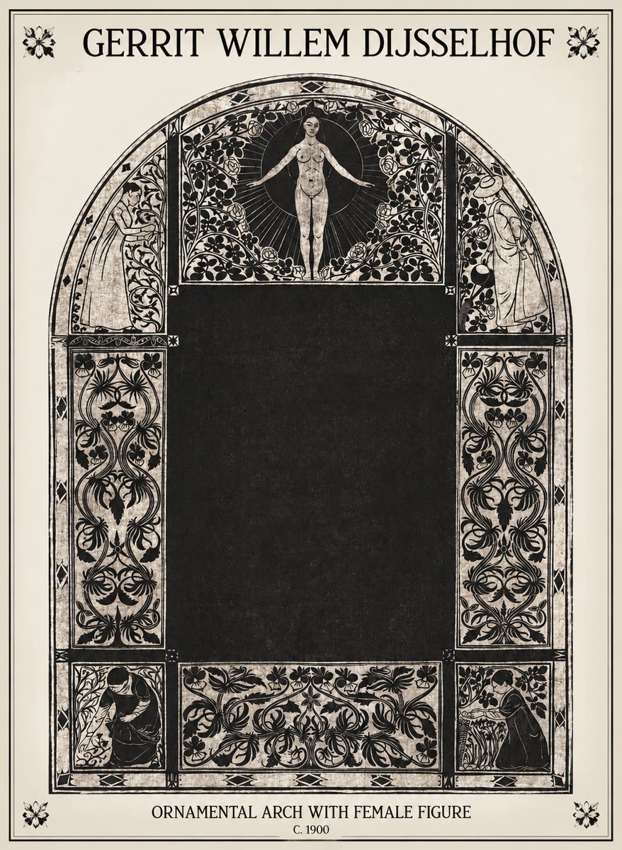 Gerrit Willem Dijsselhof Ornamental Composition - Design for a Printed Panel No2 - Plakat