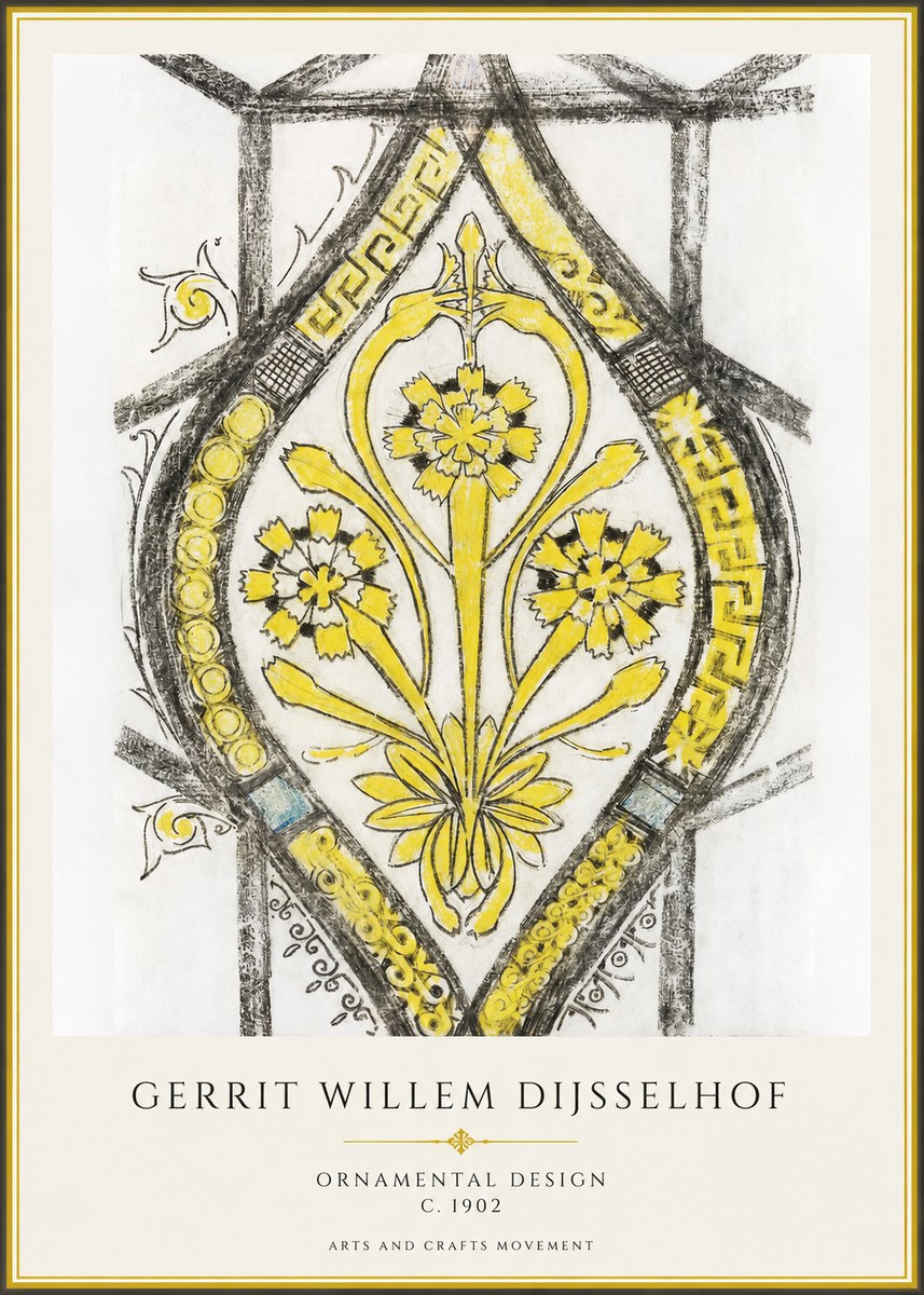 Gerrit Willem Dijsselhof Ornamental Design No1 - Plakat