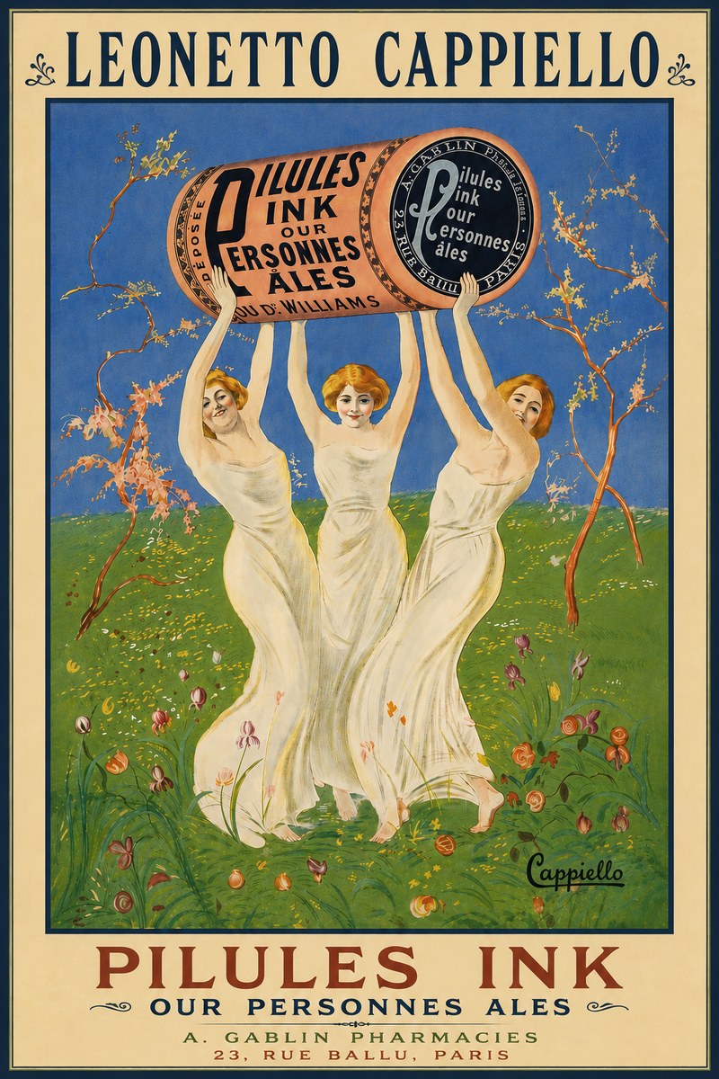 Leonetto Cappiello Pilules Ink Our Personnes Ales No5 - Plakat