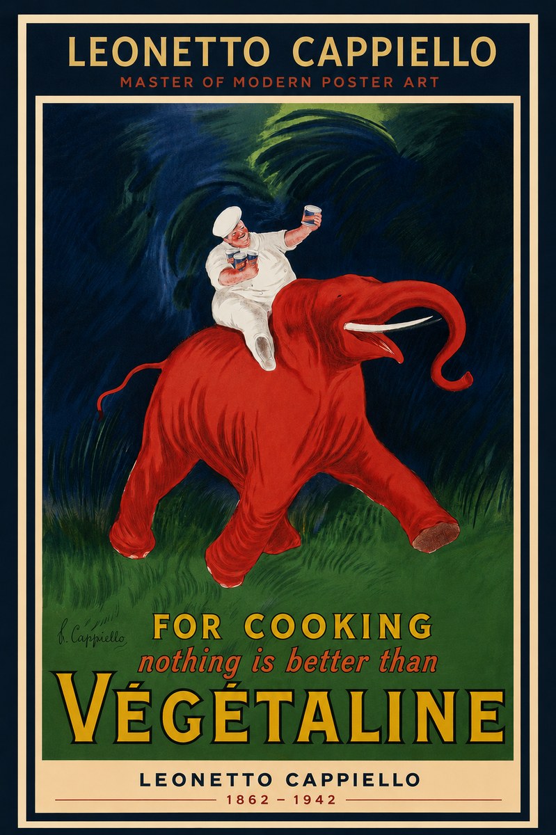 Leonetto Cappiello Végétaline No3 - Plakat