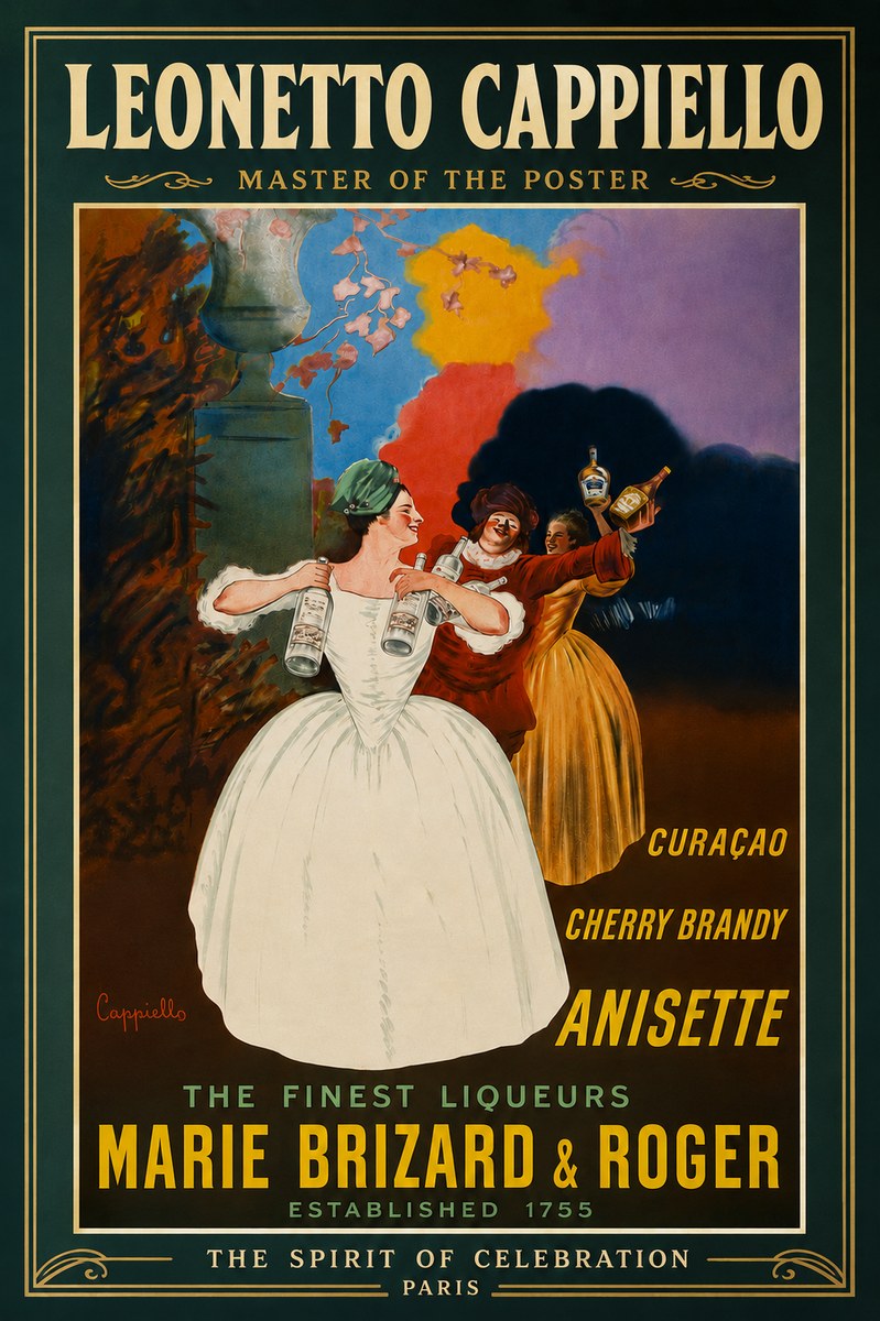 Leonetto Cappiello Marie Brizard & Roger - the Finest Liqueurs No4 - Plakat