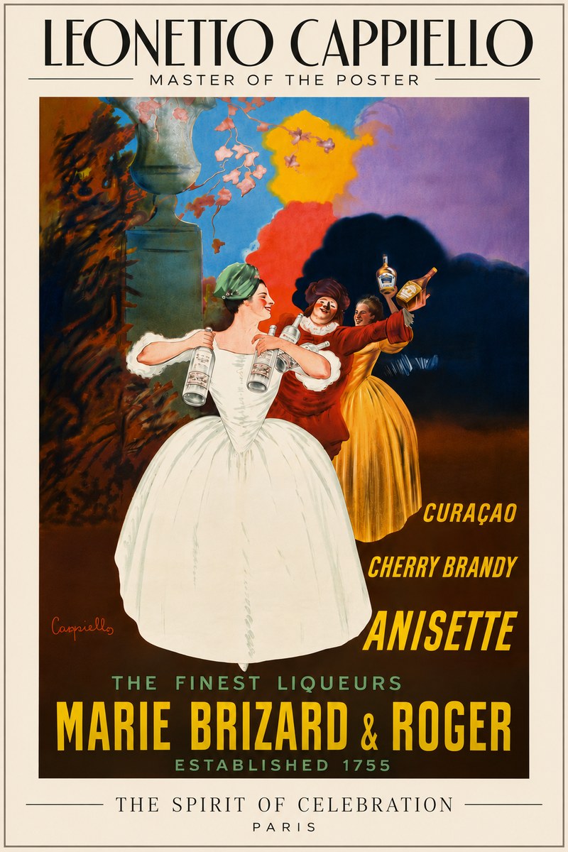 Leonetto Cappiello Marie Brizard & Roger - the Finest Liqueurs No6 - Plakat