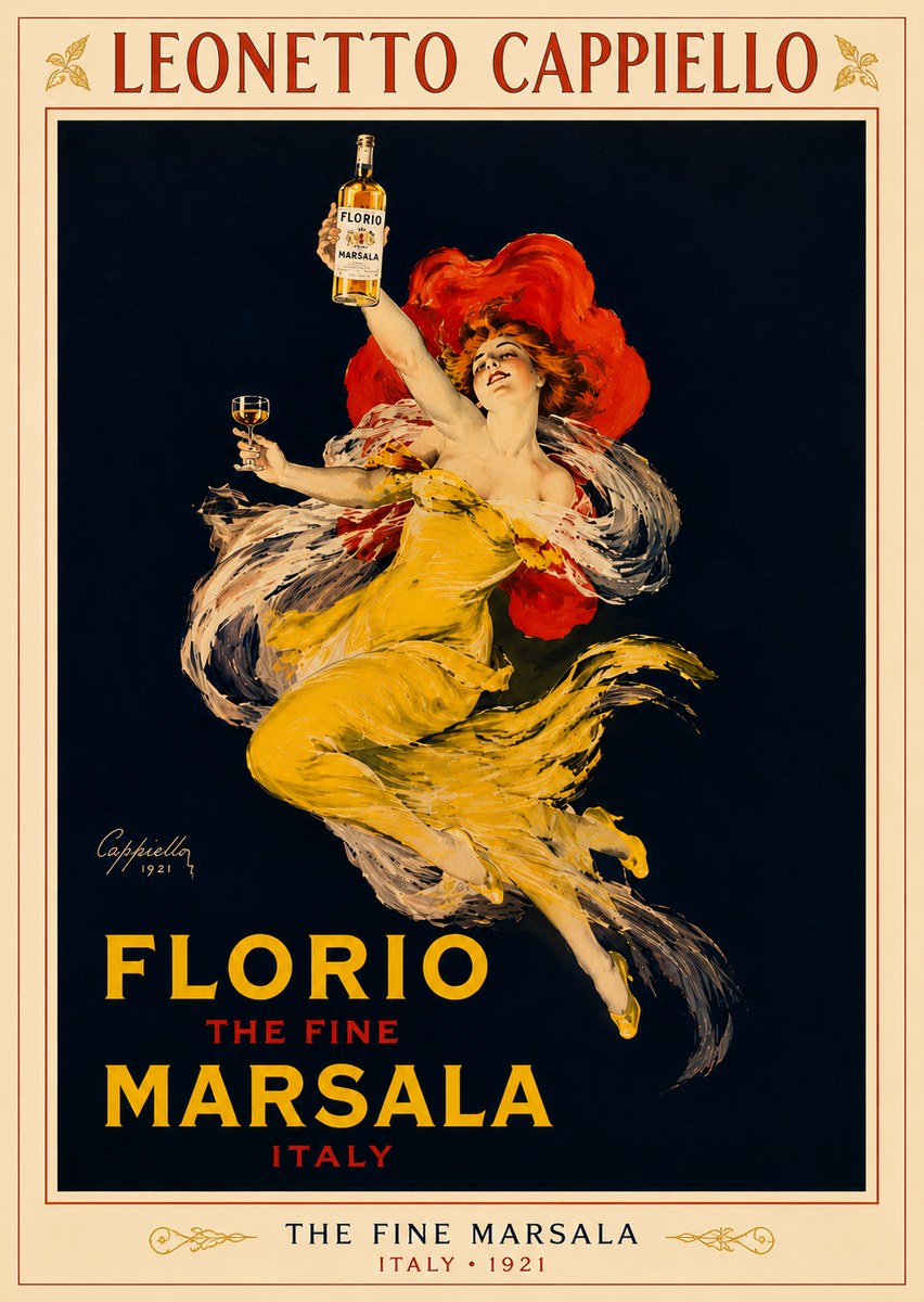 Leonetto Cappiello Florio the Fine Marsala No6 - Plakat