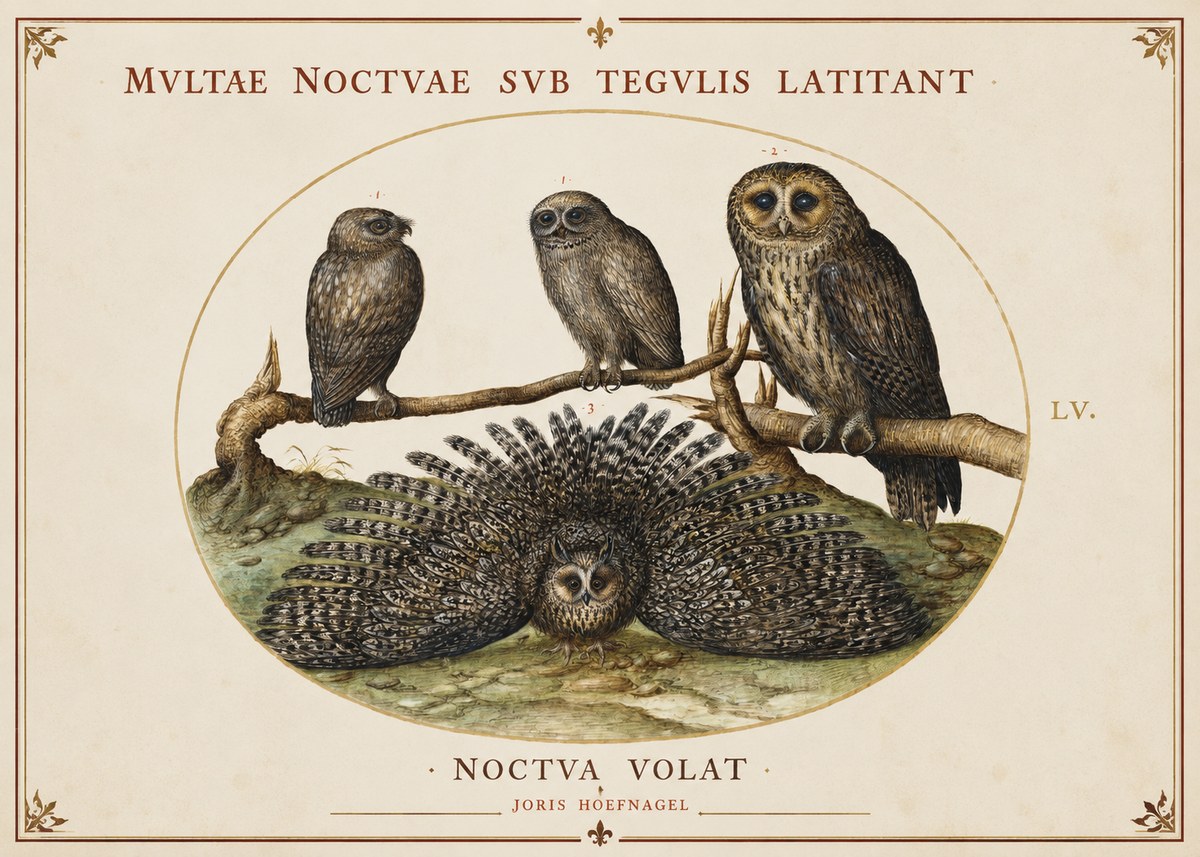 Joris Hoefnagel Noctva Volat No1 - Plakat