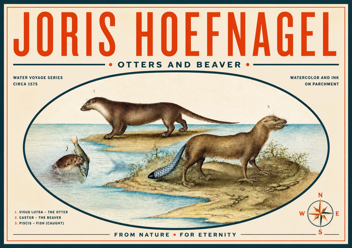 Joris Hoefnagel The Four-footed Creatures No6 - Plakat