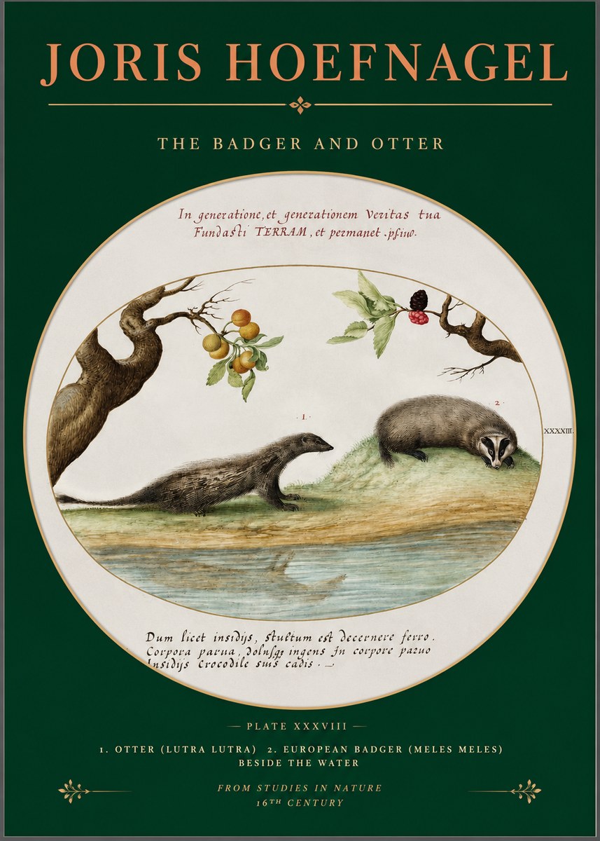 Joris Hoefnagel Studies of Animals and Nature Xxxxiii No3 - Plakat