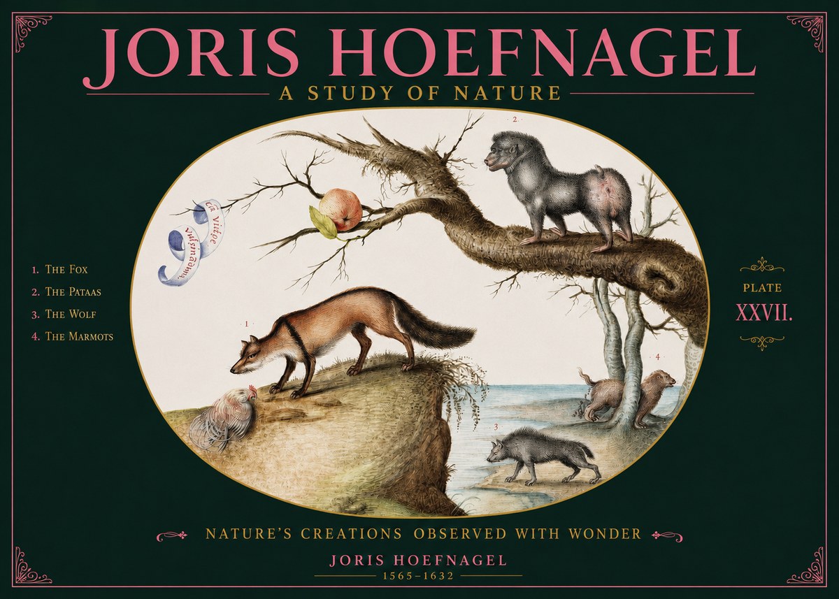 Joris Hoefnagel A Study of Nature - Plate Xxvii No2 - Plakat