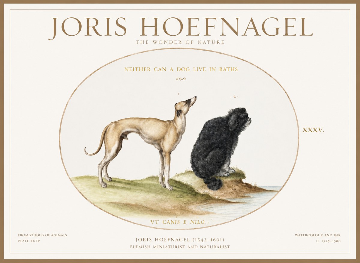 Joris Hoefnagel Neither Can a Dog Live in Baths No1 - Plakat