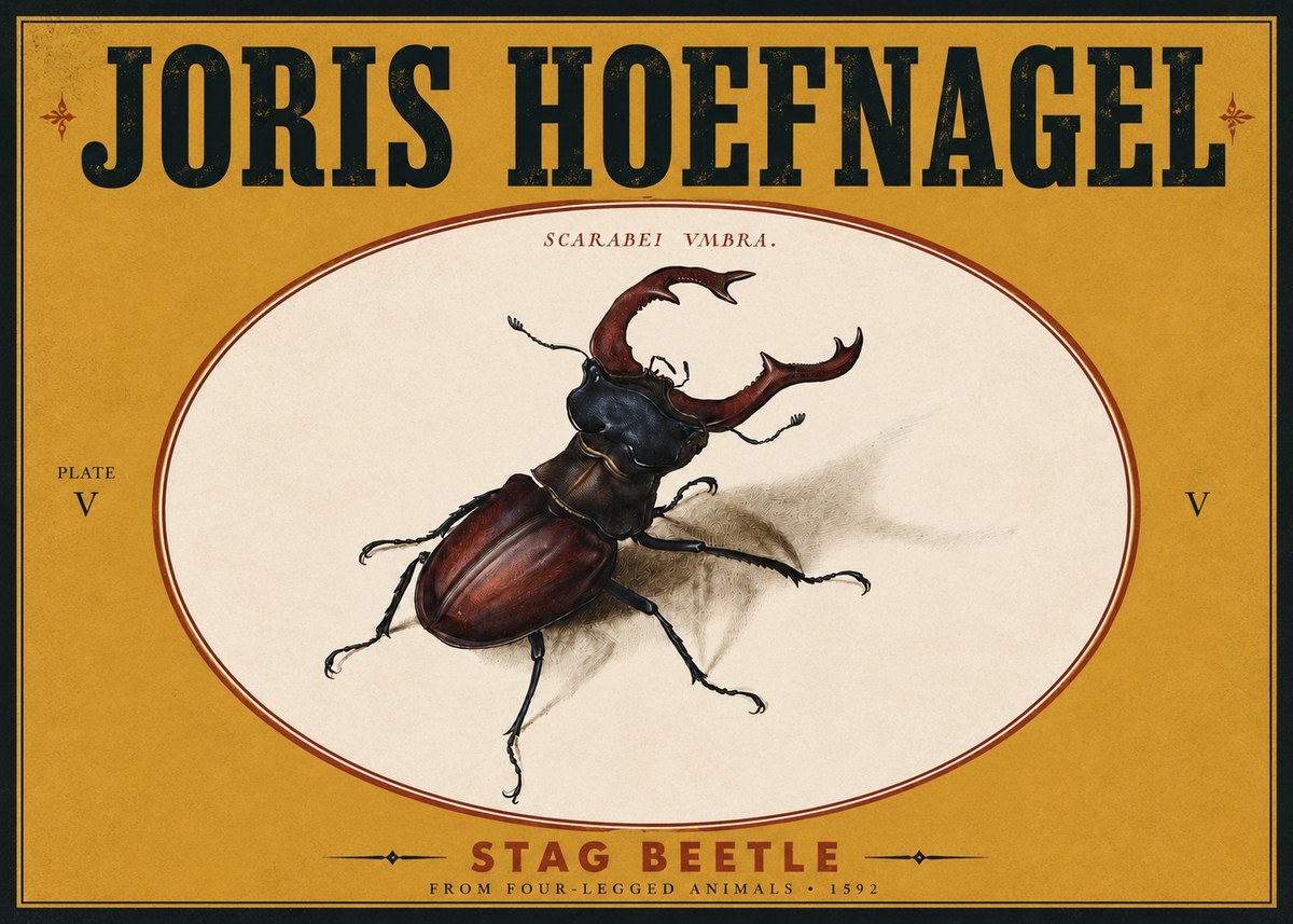 Joris Hoefnagel Stag Beetle No5 - Plakat