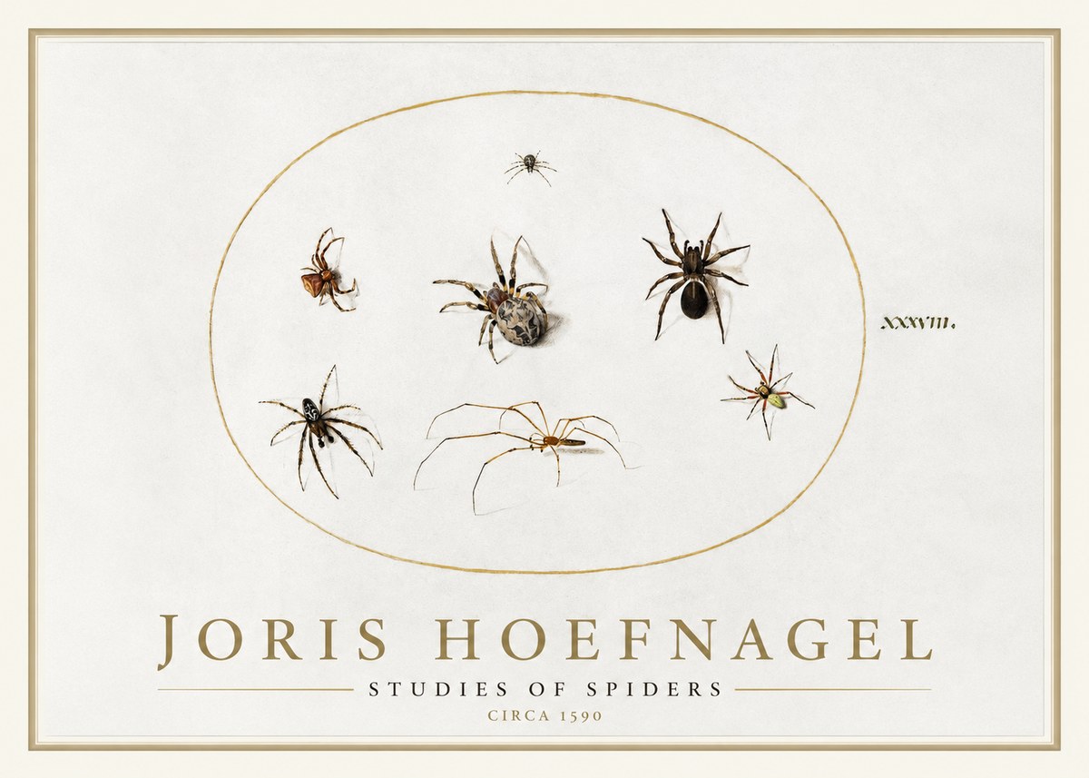Joris Hoefnagel Studies of Spiders I No1 - Plakat