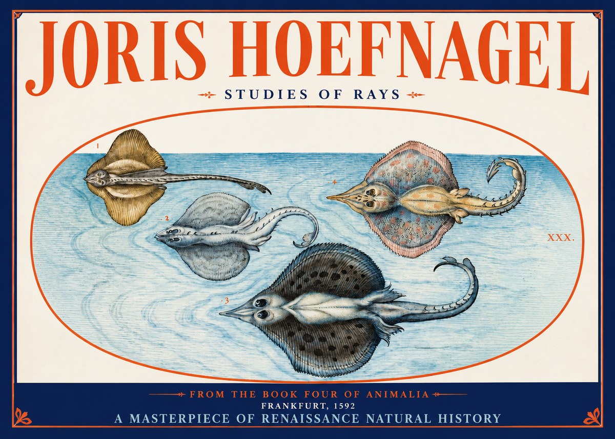 Joris Hoefnagel Rays and Skates No3 - Plakat