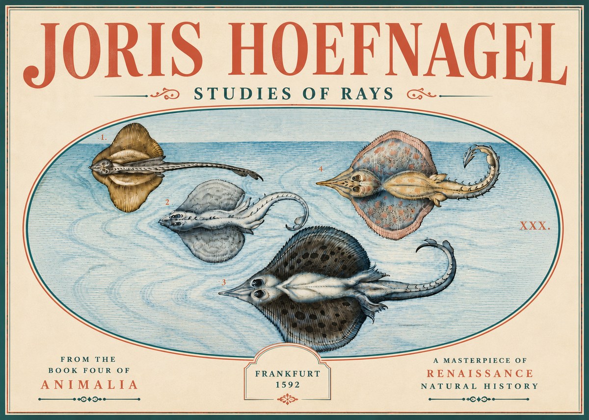 Joris Hoefnagel Rays and Skates No6 - Plakat