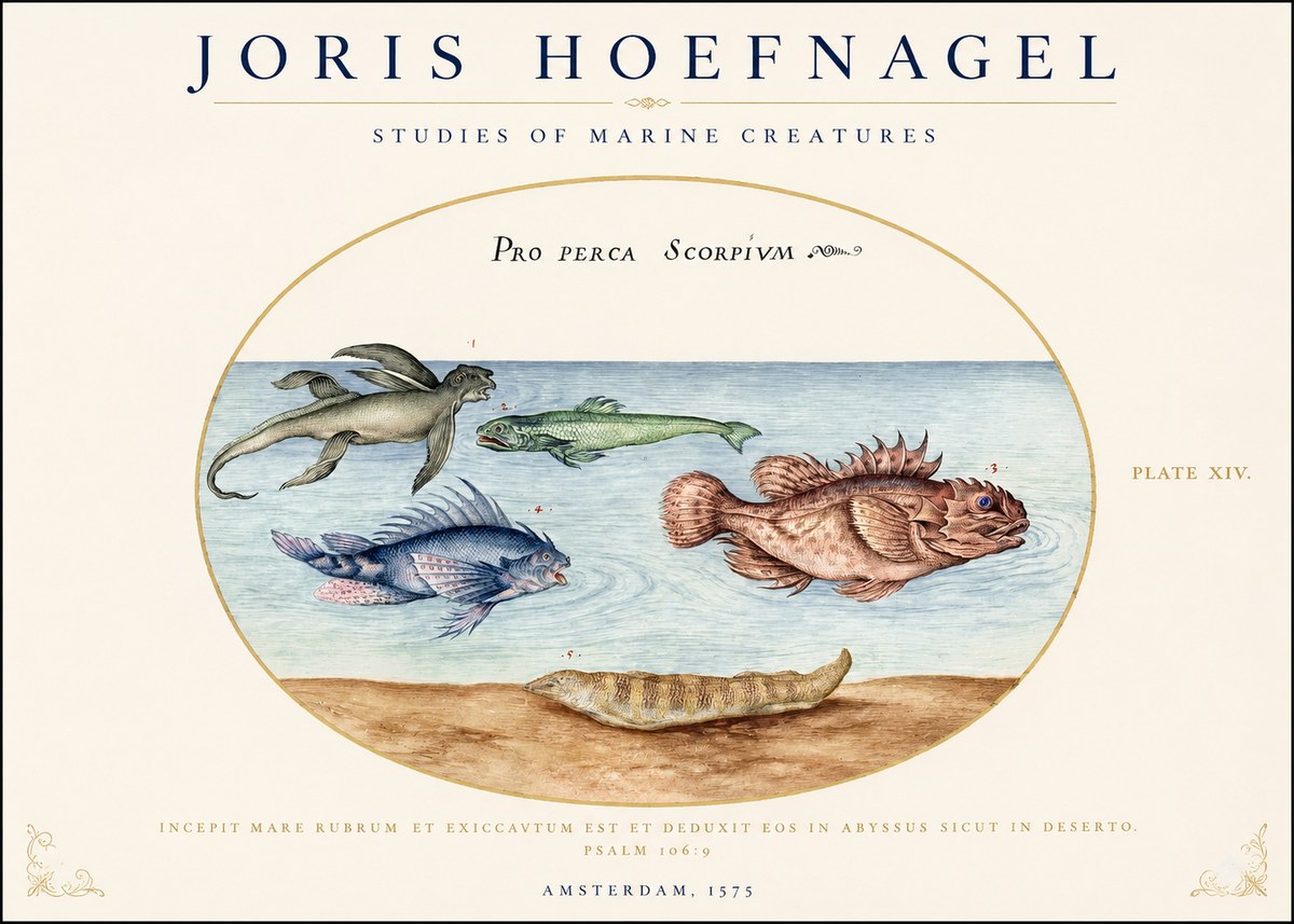 Joris Hoefnagel Pro Perca Scorpivm No1 - Plakat