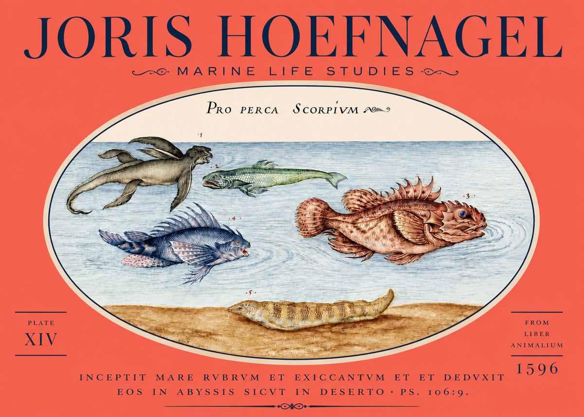 Joris Hoefnagel Pro Perca Scorpivm No5 - Plakat