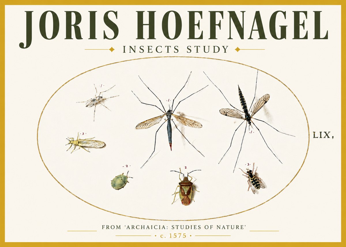 Joris Hoefnagel Insects Study I No5 - Plakat