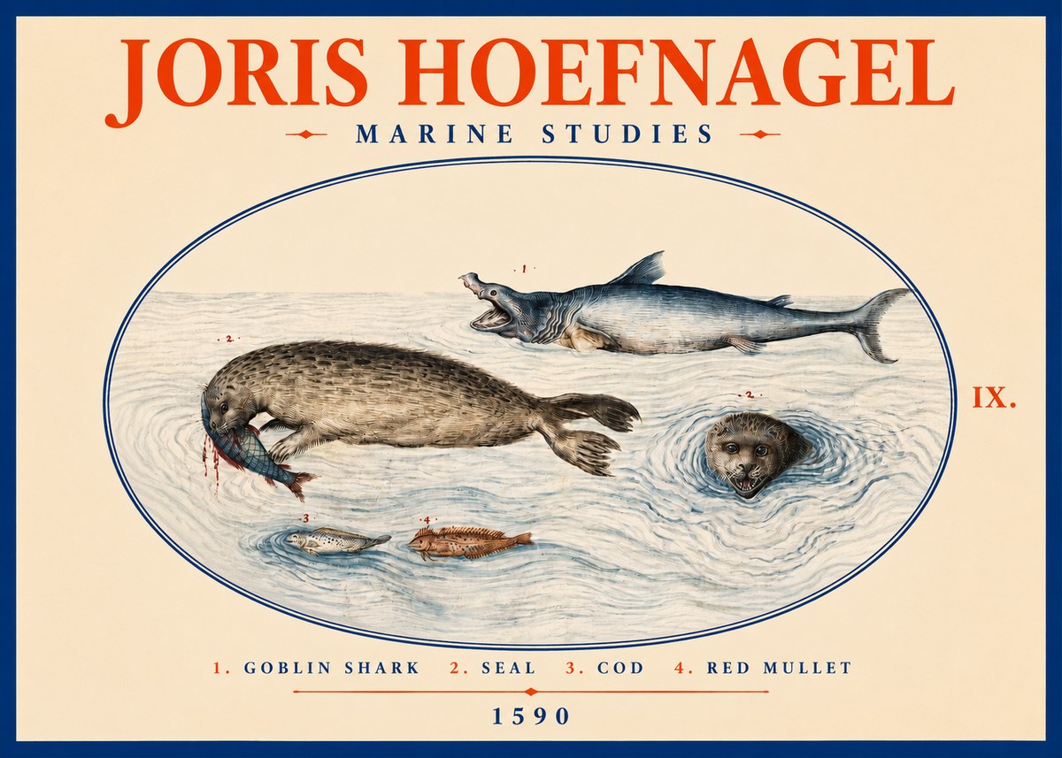 Joris Hoefnagel Marine Studies No2 - Plakat