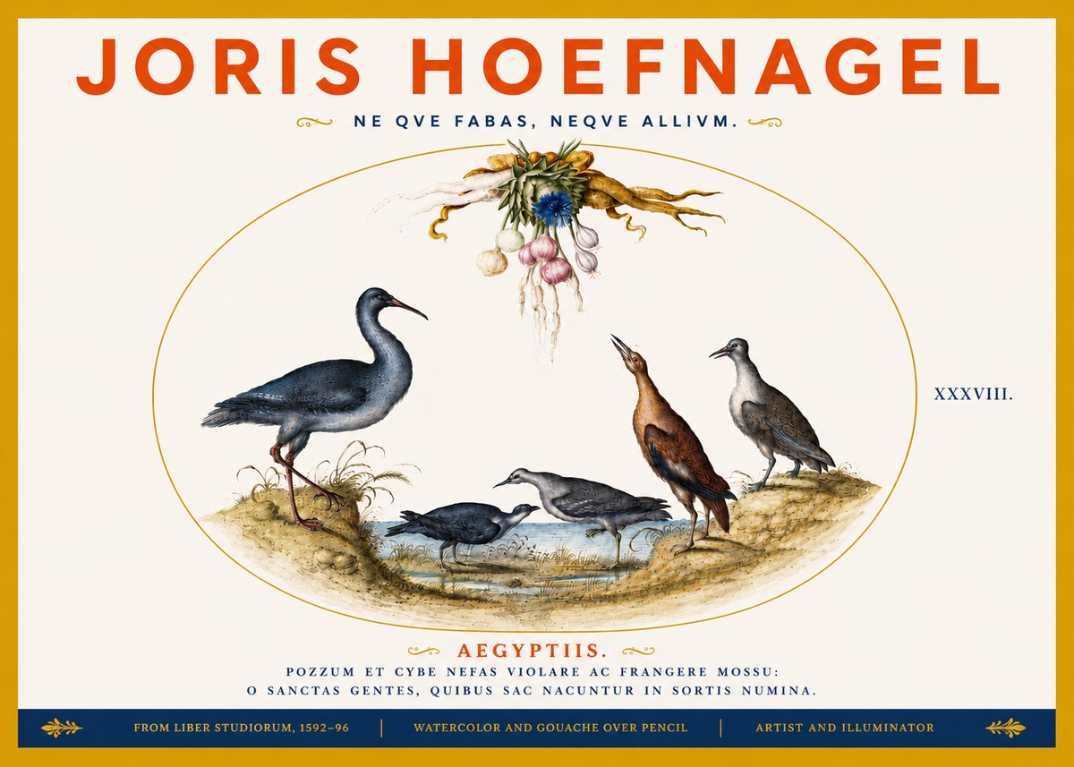 Joris Hoefnagel Aegyptiis. No5 - Plakat